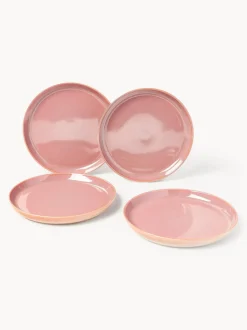 Platos postre con esmalte reactivo Havana, 4 uds.