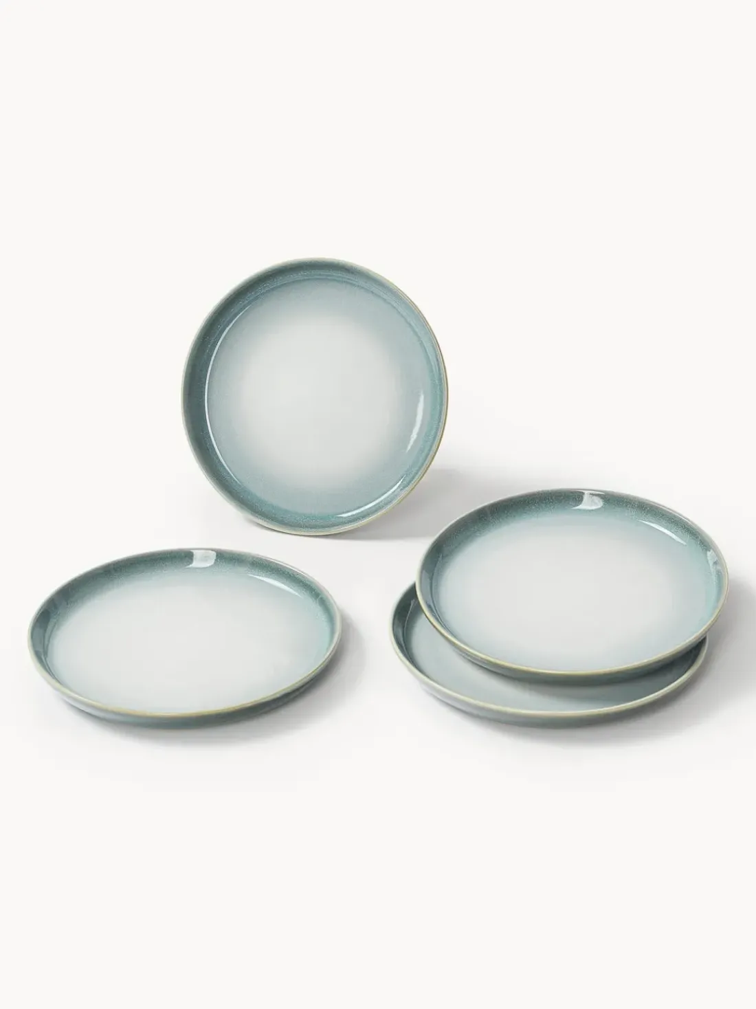 Platos postre con esmalte reactivo Havana, 4 uds.