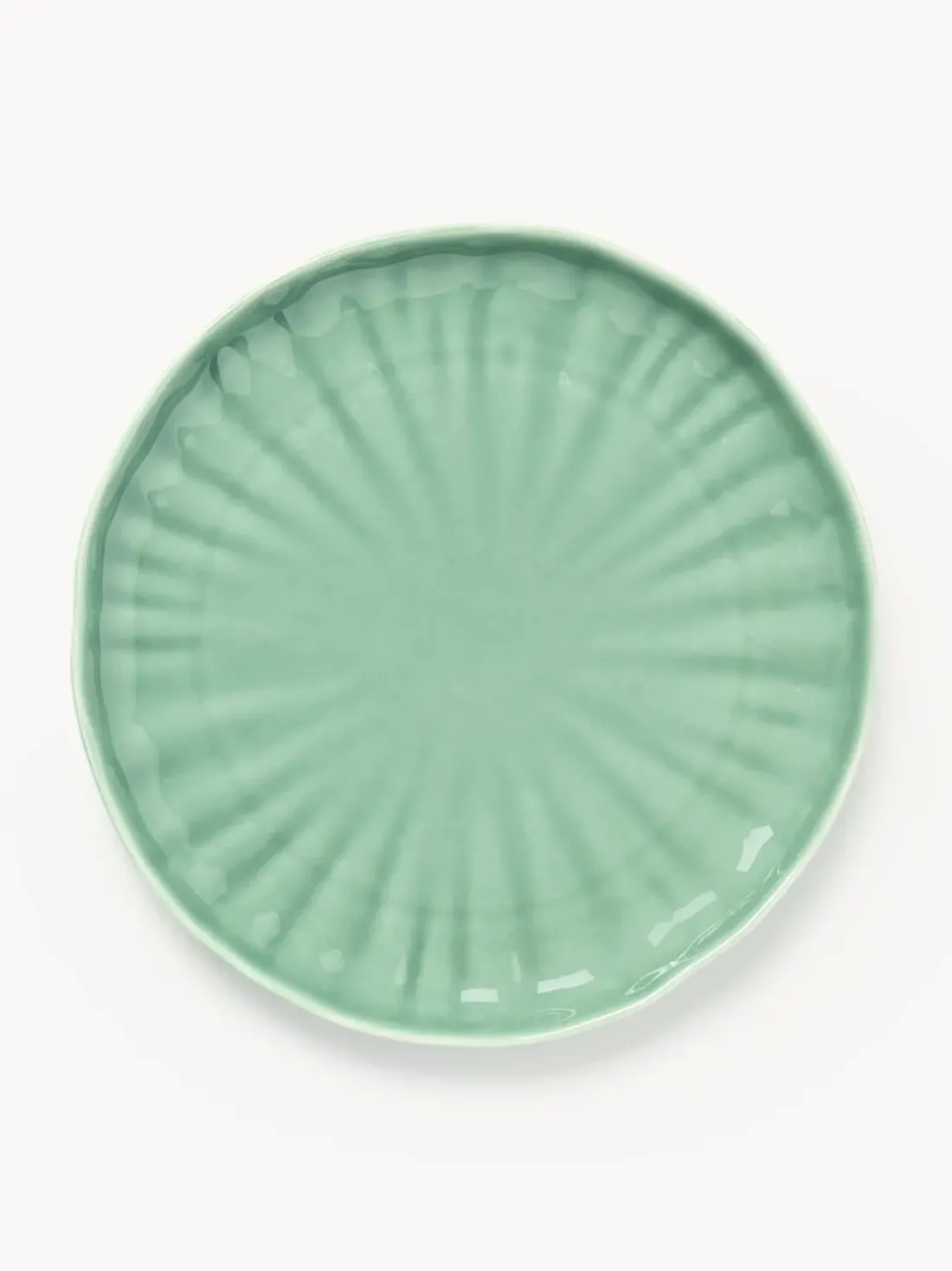 Platos postre de porcelana con relieves Sali, 4 uds.