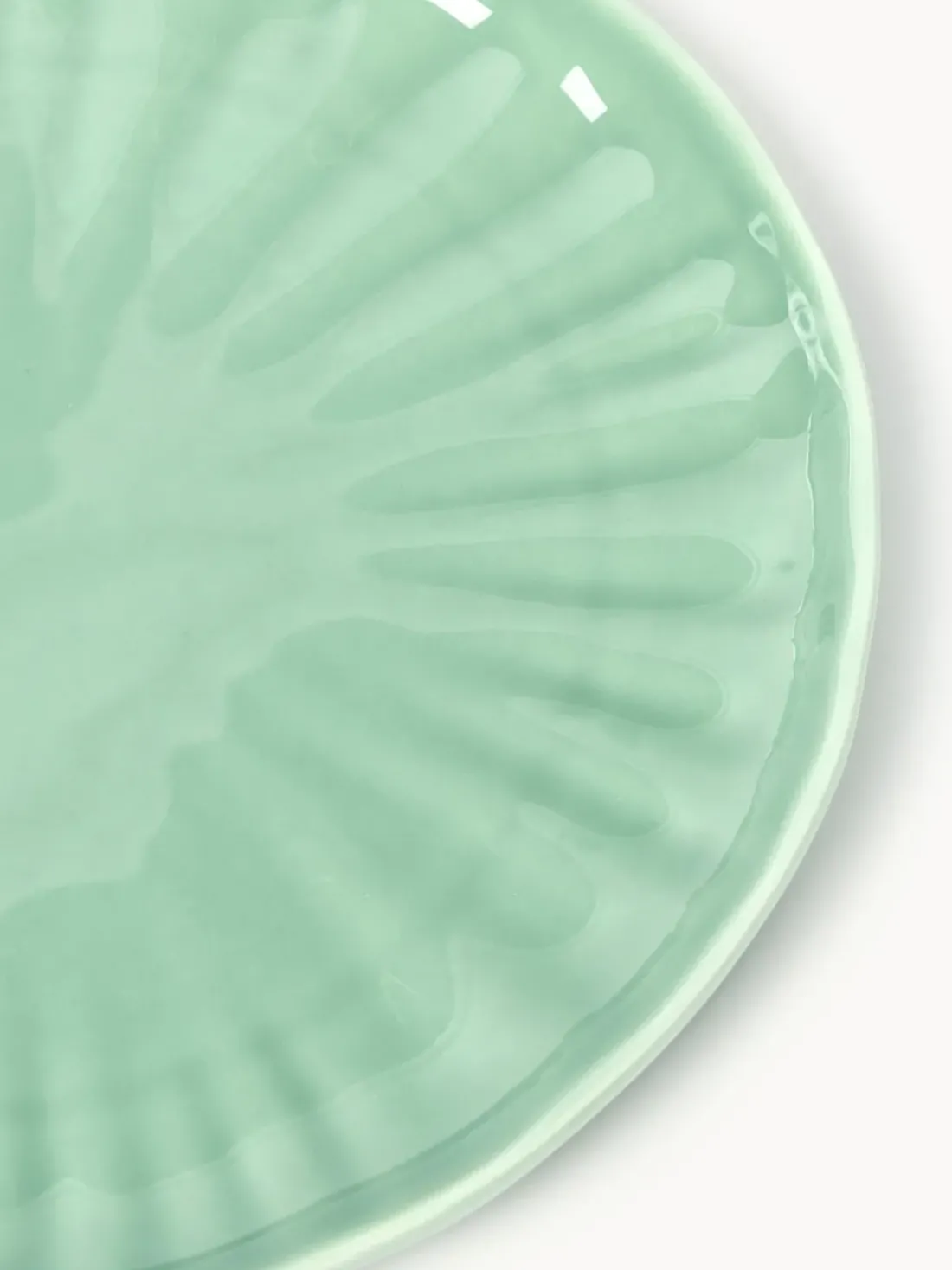 Platos postre de porcelana con relieves Sali, 4 uds.