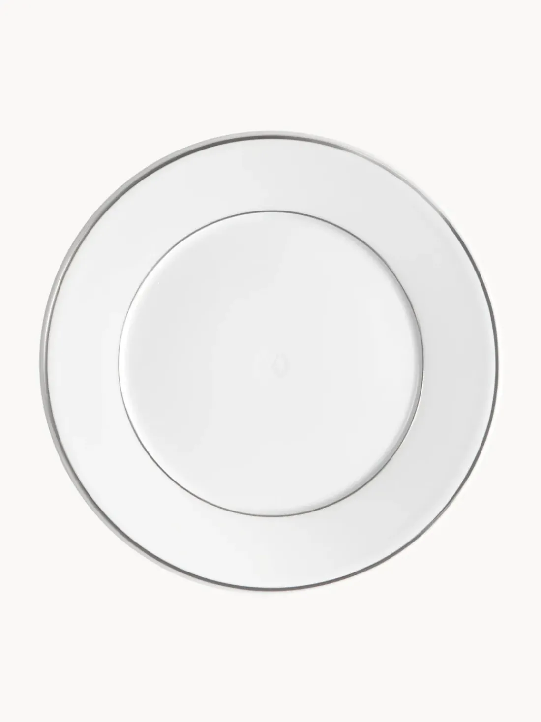 Platos postre de porcelana con borde platino pintado a mano Vitruv, 2 uds.