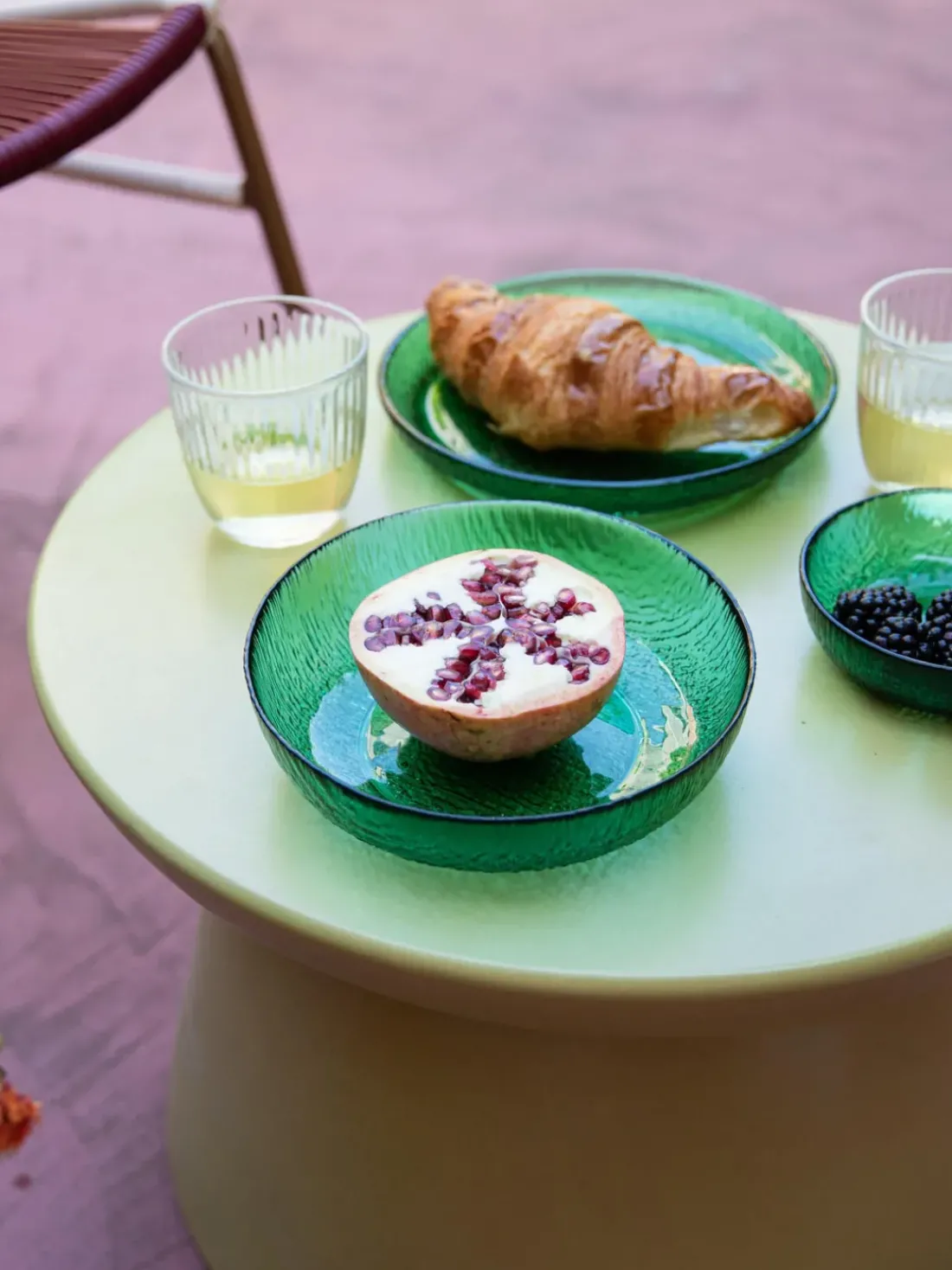 Platos postre de vidrio The Emeralds, 2 uds.