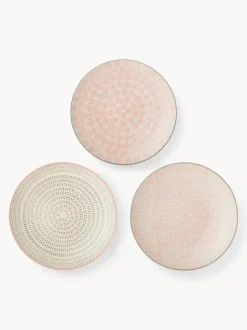 Platos postre pintados a mano con estampado divertido Cécile, 3 uds.