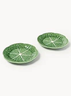 Platos postre pintados a mano Cabbage, 2 uds.