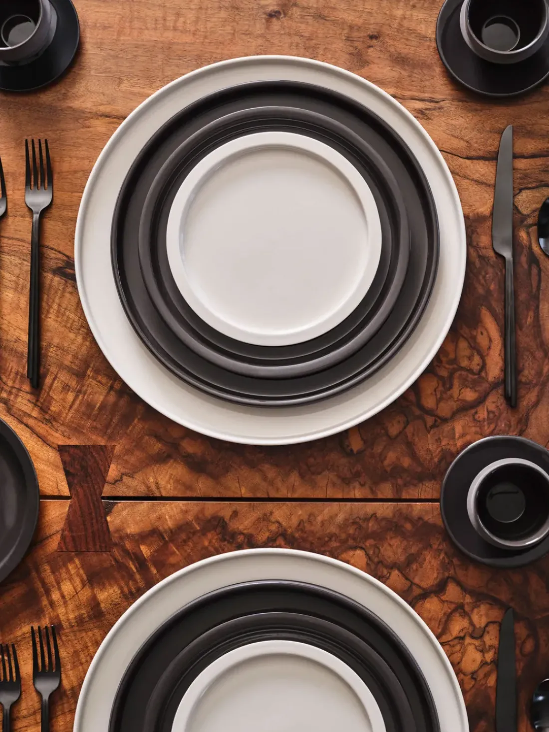 Platos postres de porcelana con esmalte reactivo Dune, 2 uds.