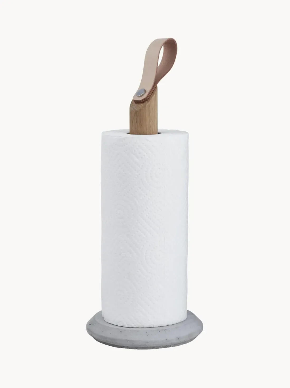 Portarrollos de cocina de madera de roble Grab