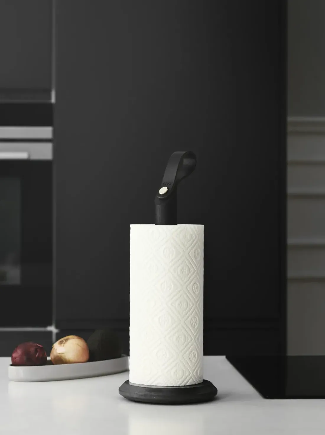 Portarrollos de cocina de madera de roble Grab