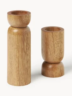 Portavelas de madera de mango Matti, 2 uds.