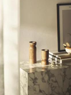 Portavelas de madera de mango Matti, 2 uds.