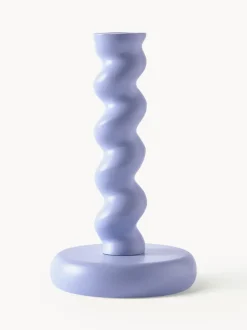 Portavelas de metal artesanal Twister
