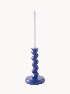 Portavelas de metal artesanal Twister