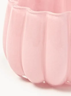 Portavelas de vidrio soplado Melon