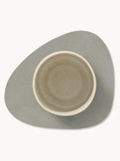 Posavasos asimétricos de cuero Curve, 4 uds.