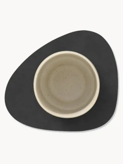 Posavasos asimétricos de cuero Curve, 4 uds.