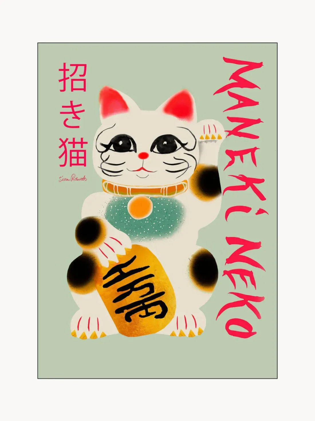 Póster Maneki Neko