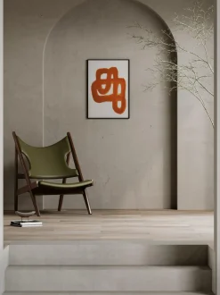 Póster Orange Brush