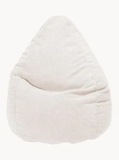 Puf en tejido bouclé Woolly
