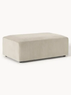Puf reposapiés de pana grande Melva, An 116 x F 72 cm