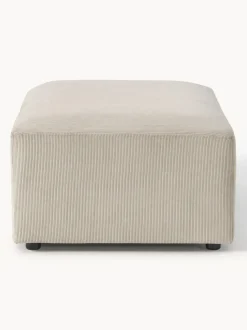 Puf reposapiés de pana grande Melva, An 116 x F 72 cm