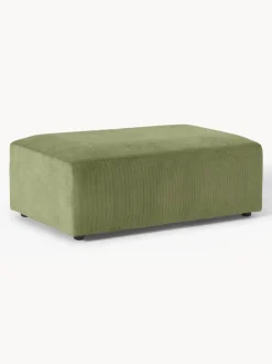 Puf reposapiés de pana grande Melva, An 116 x F 72 cm