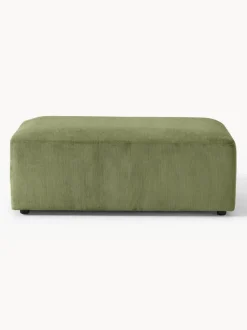 Puf reposapiés de pana grande Melva, An 116 x F 72 cm