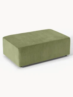 Puf reposapiés de pana grande Melva, An 116 x F 72 cm