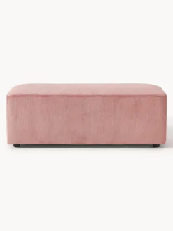 Puf reposapiés de pana grande Melva, 116 x 42 cm