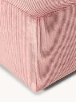 Puf reposapiés de pana grande Melva, 116 x 42 cm