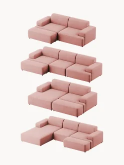 Puf reposapiés de pana grande Melva, 116 x 42 cm