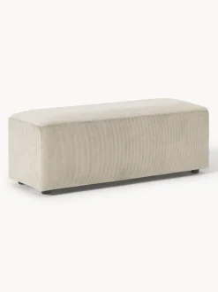 Puf reposapiés de pana grande Melva, 116 x 42 cm