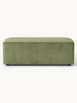Puf reposapiés de pana grande Melva, 116 x 42 cm