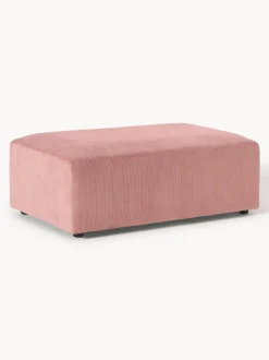 Puf reposapiés de pana grande Melva, An 116 x F 72 cm