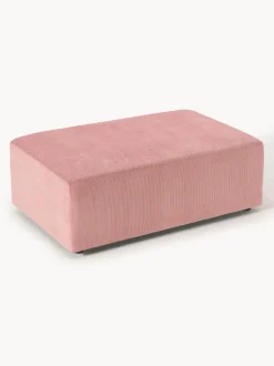 Puf reposapiés de pana grande Melva, An 116 x F 72 cm
