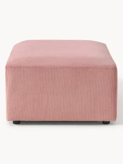 Puf reposapiés de pana grande Melva, An 116 x F 72 cm