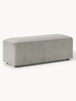 Puf reposapiés de pana grande Melva, 116 x 42 cm
