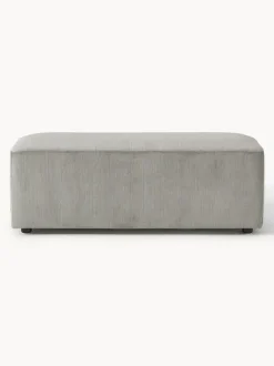 Puf reposapiés de pana grande Melva, 116 x 42 cm