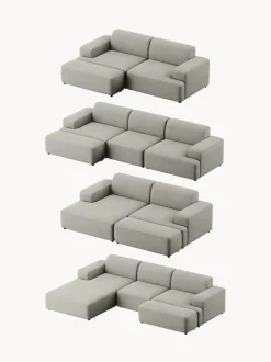 Puf reposapiés de pana grande Melva, 116 x 42 cm