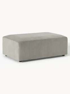 Puf reposapiés de pana grande Melva, An 116 x F 72 cm