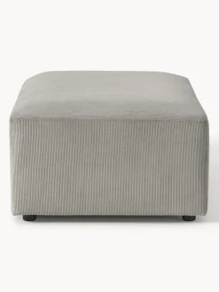 Puf reposapiés de pana grande Melva, An 116 x F 72 cm