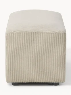 Puf reposapiés de pana Melva, An 99 x F 42 cm