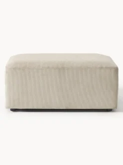 Puf reposapiés de pana Melva, An 99 x F 72 cm