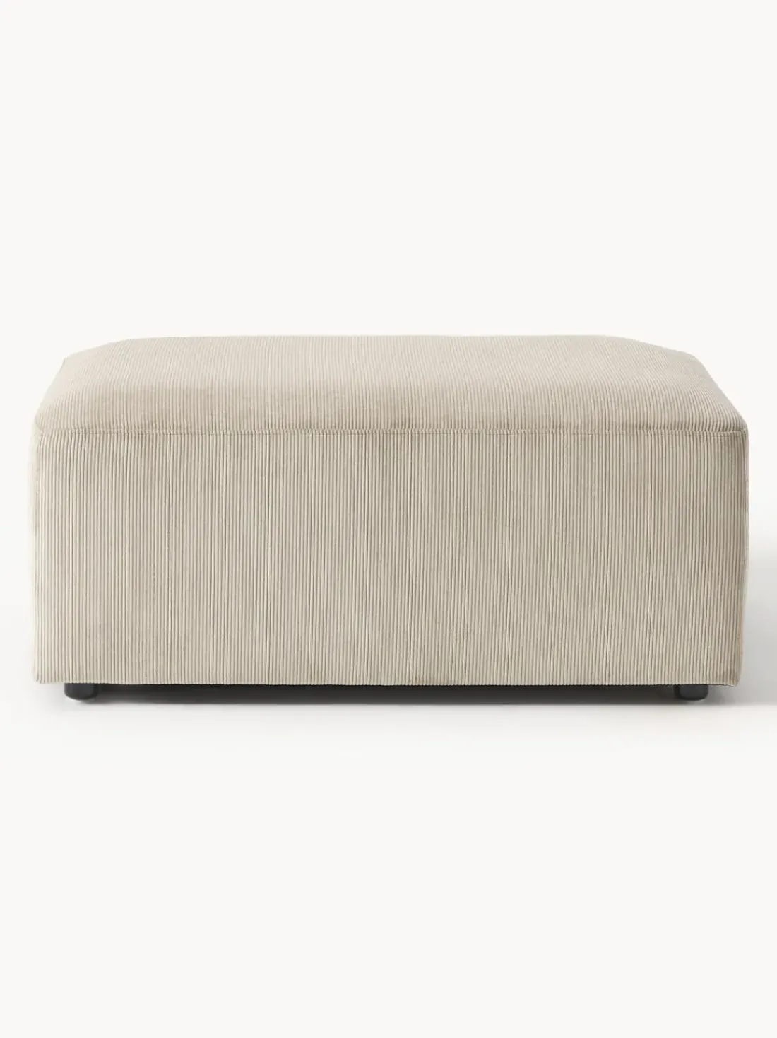 Puf reposapiés de pana Melva, An 99 x F 72 cm