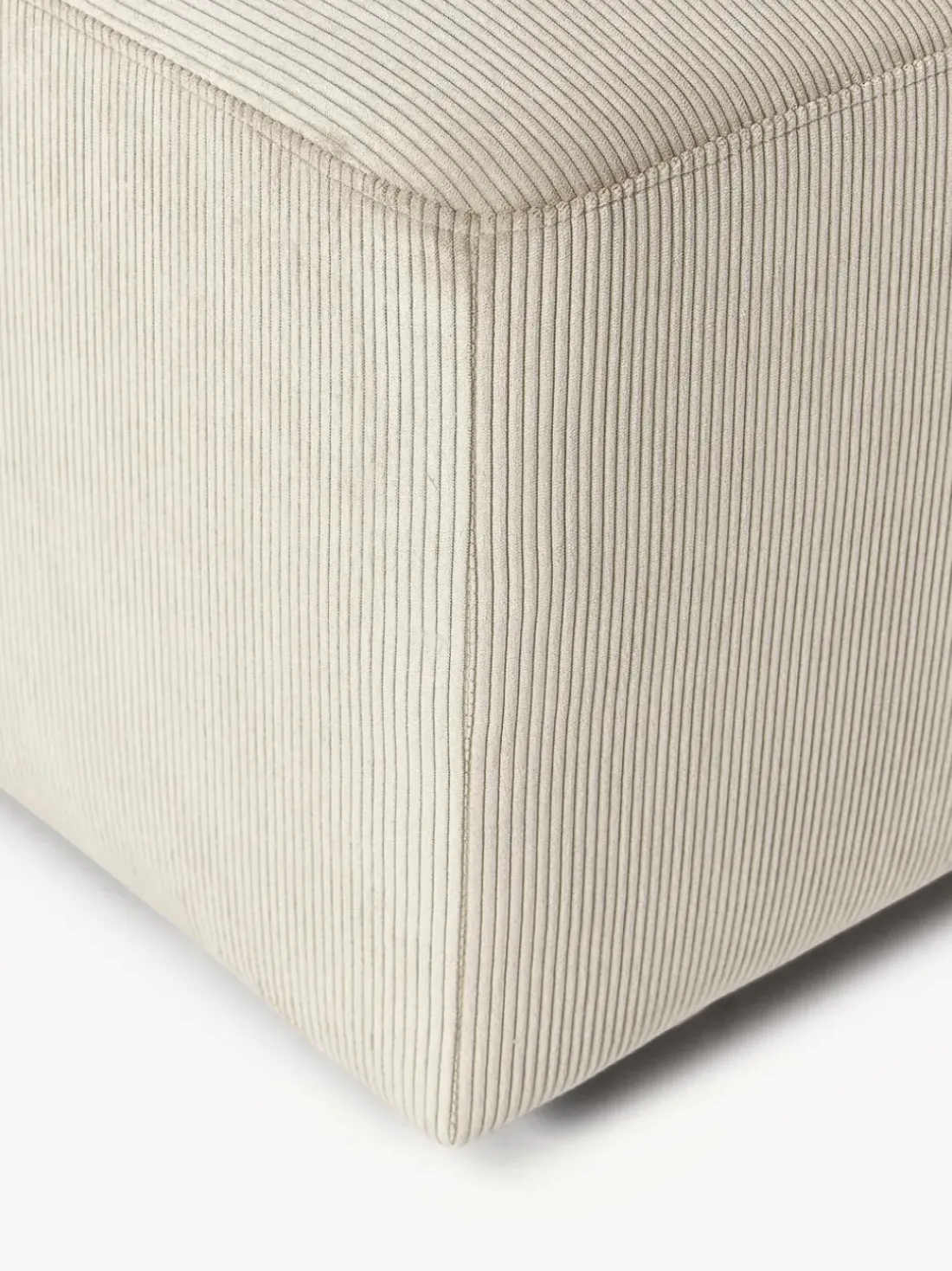 Puf reposapiés de pana Melva, An 99 x F 72 cm