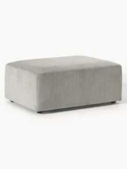Puf reposapiés de pana Melva, An 99 x F 72 cm