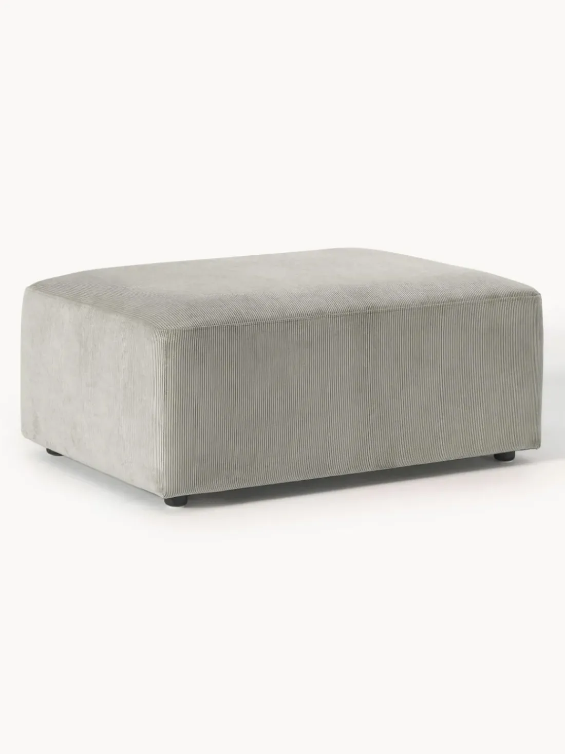 Puf reposapiés de pana Melva, An 99 x F 72 cm