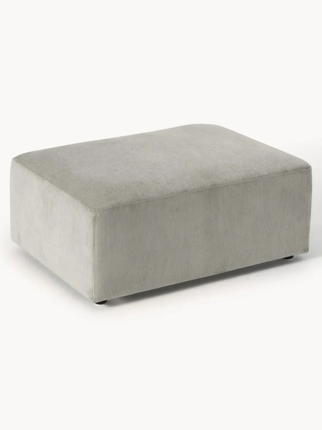 Puf reposapiés de pana Melva, An 99 x F 72 cm