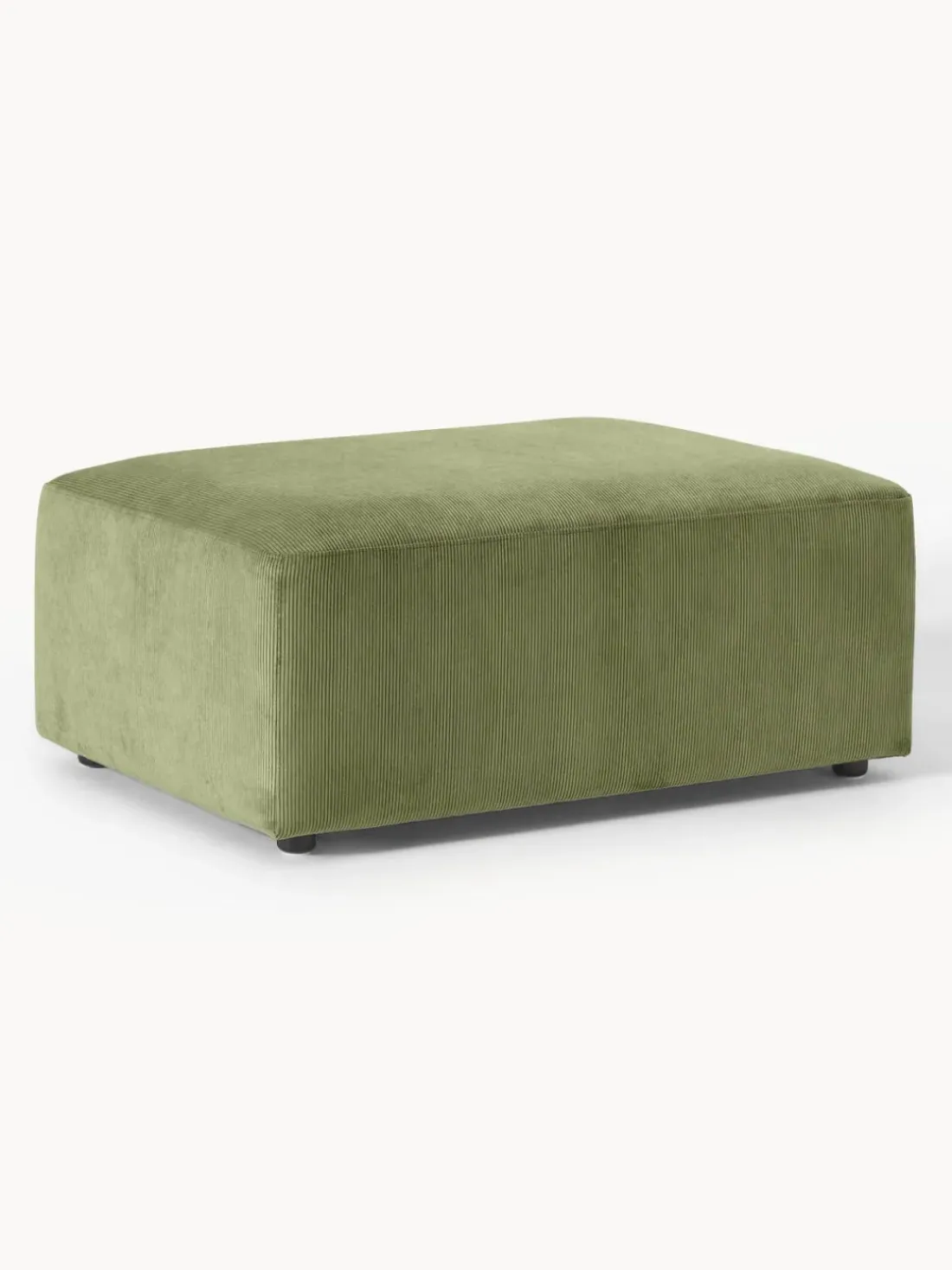 Puf reposapiés de pana Melva, An 99 x F 72 cm