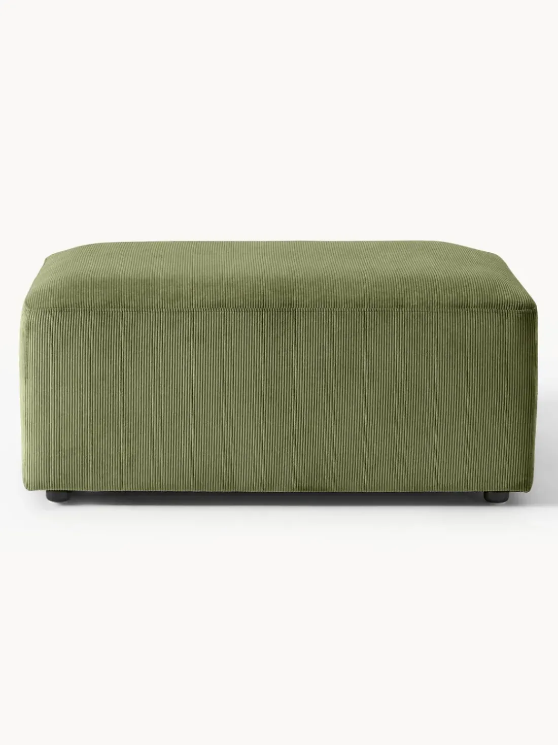 Puf reposapiés de pana Melva, An 99 x F 72 cm
