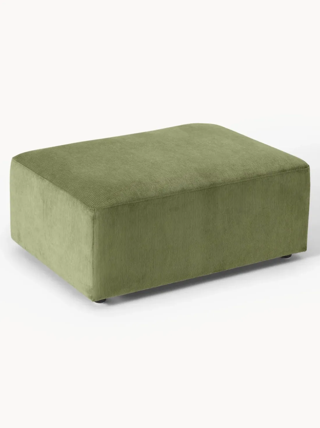 Puf reposapiés de pana Melva, An 99 x F 72 cm