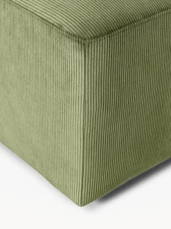 Puf reposapiés de pana Melva, An 99 x F 72 cm